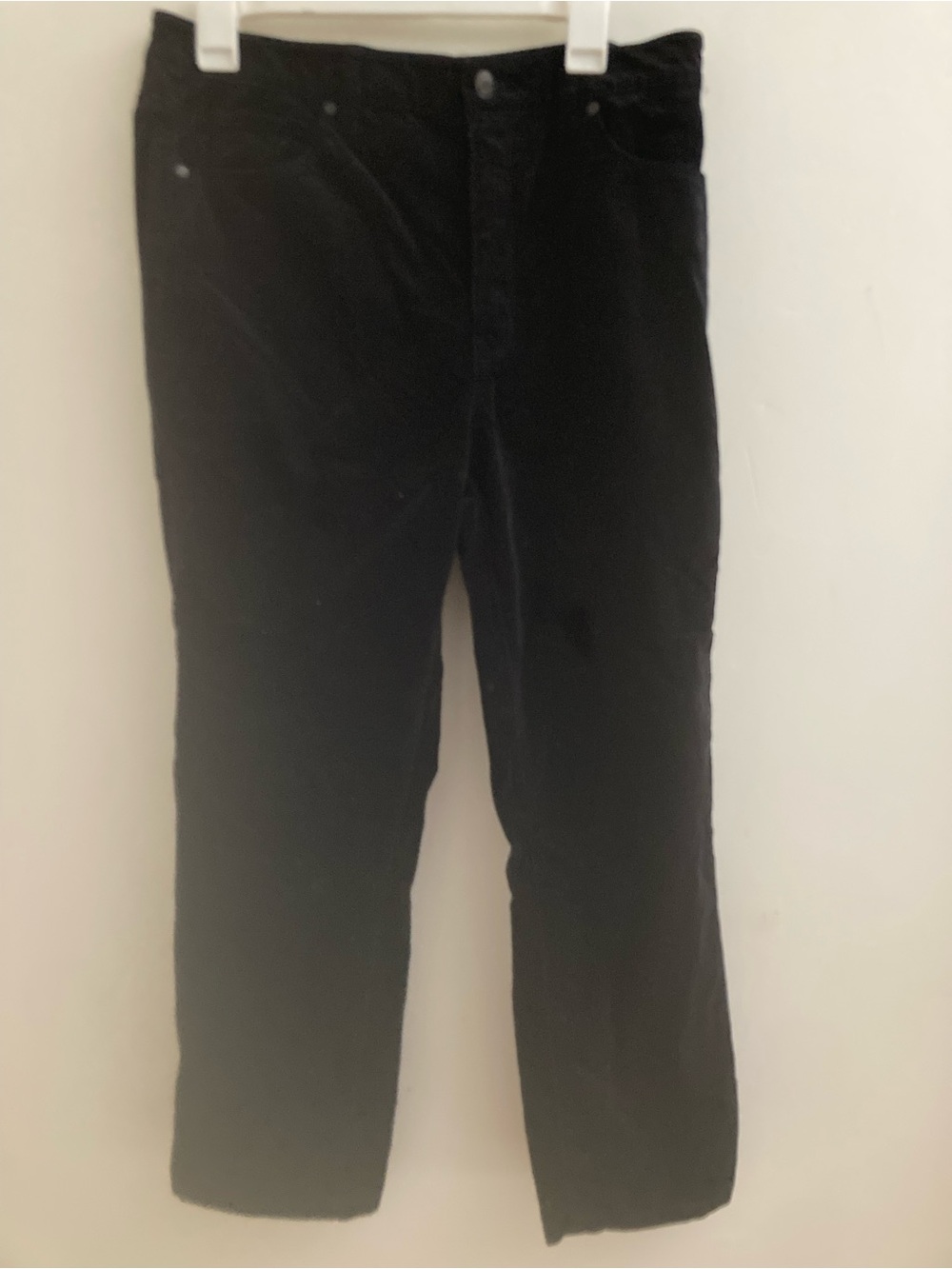 Talbots Black Corduroy Straight-Leg Pants